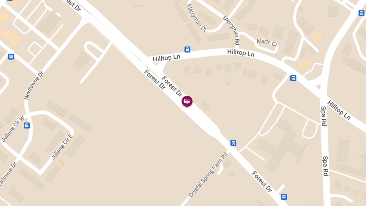Pedestrian Struck in Crash on Forest Dr