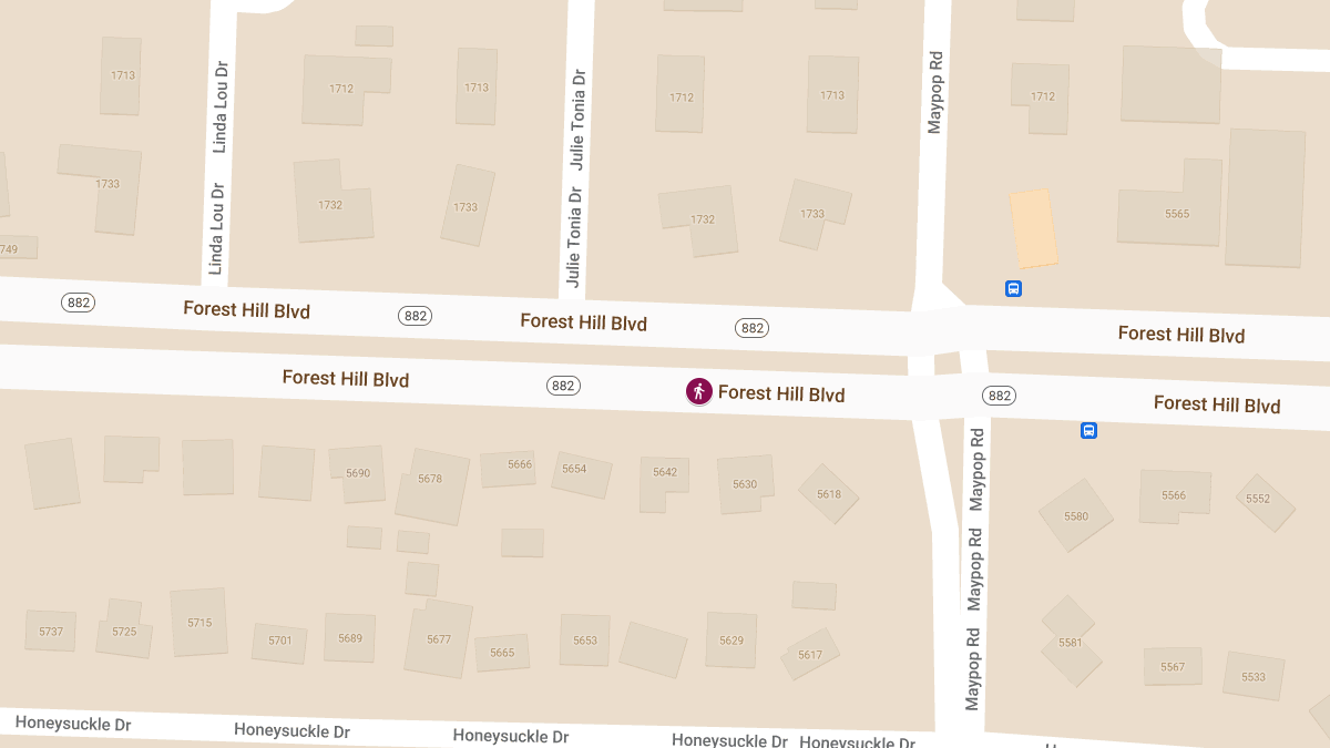 Pedestrian Struck in Crash on Forest Hill Blvd