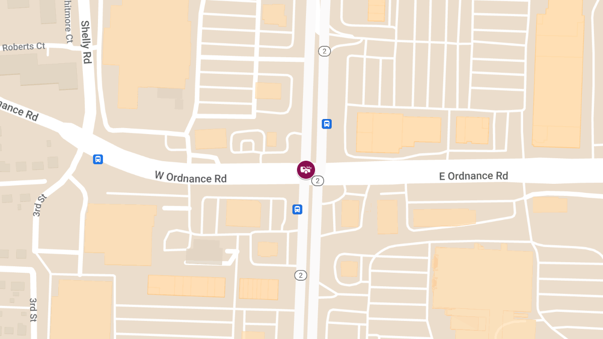 Pedestrian Struck on Ritchie Hwy at Ordnance Rd