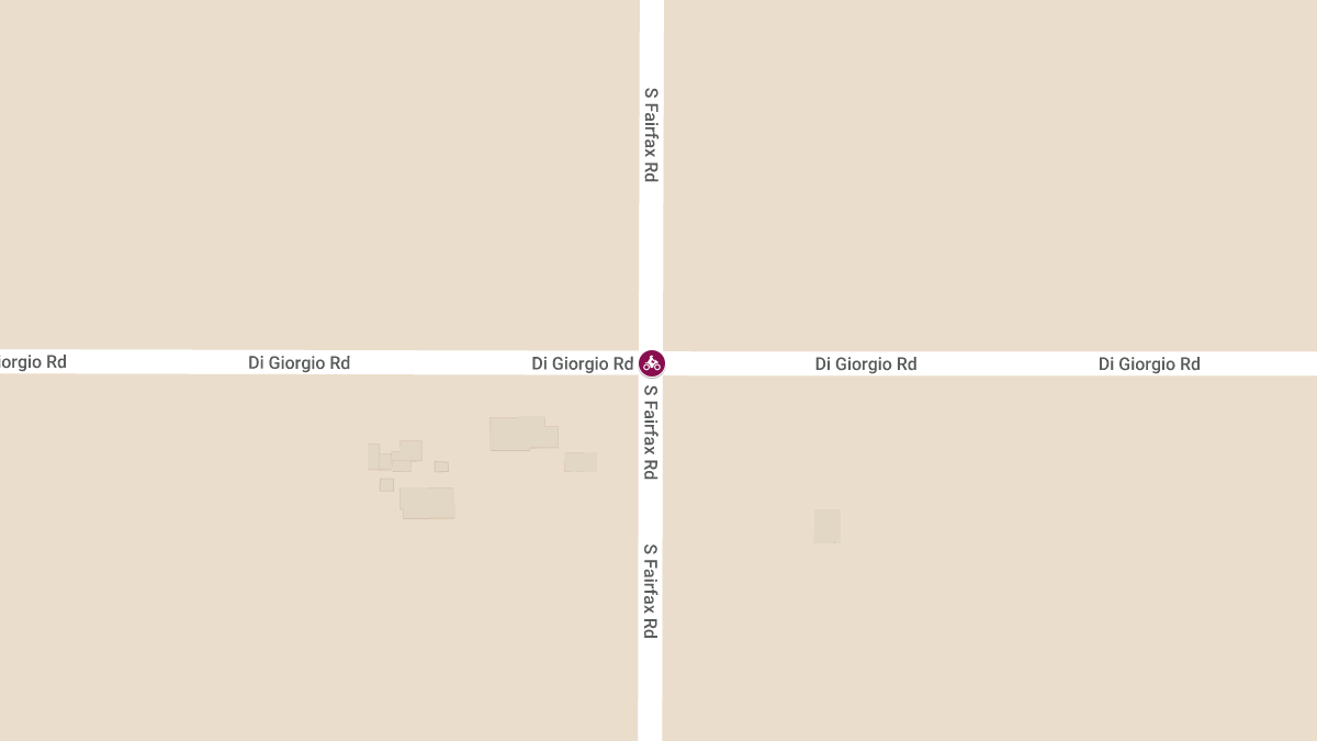 Pedestrian on Bicycle Seriously Injured in Crash at S Fairfax Rd & Di Giorgio Rd