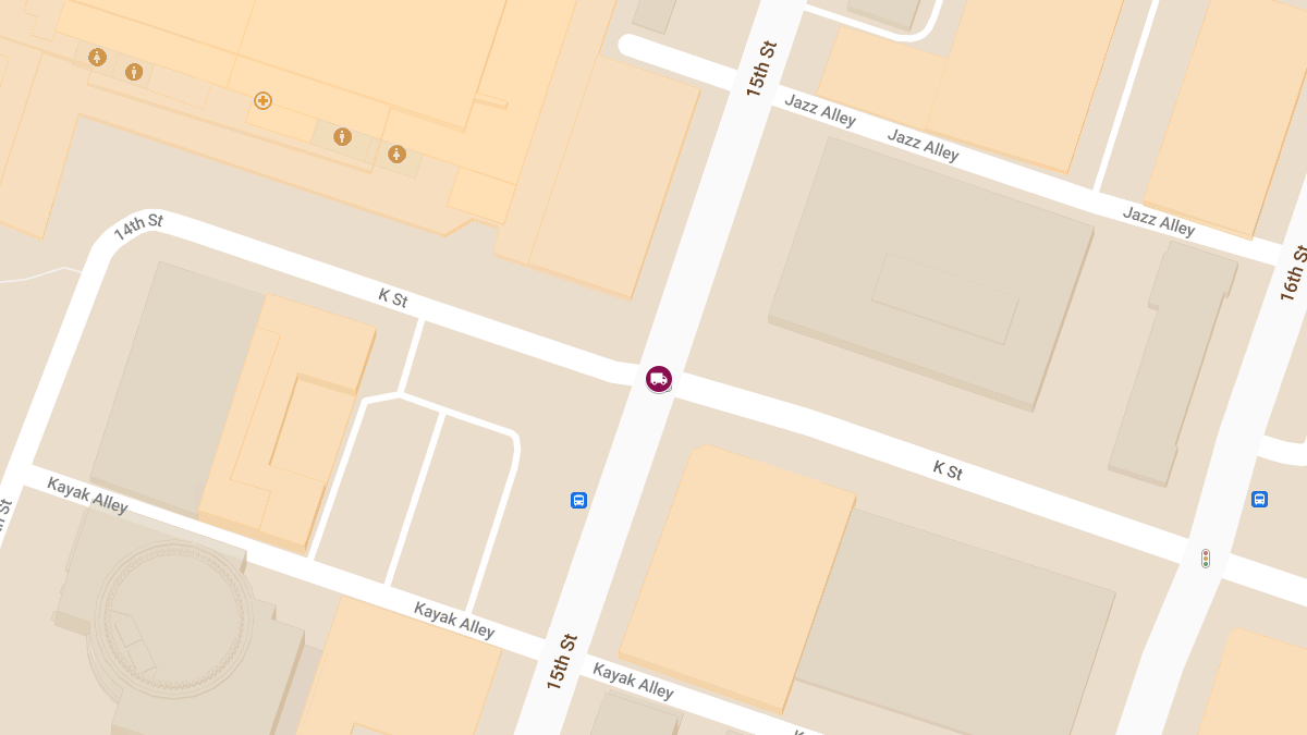Person Injured After Electric Scooter Collision with Amazon Delivery Truck at K St & 15th St