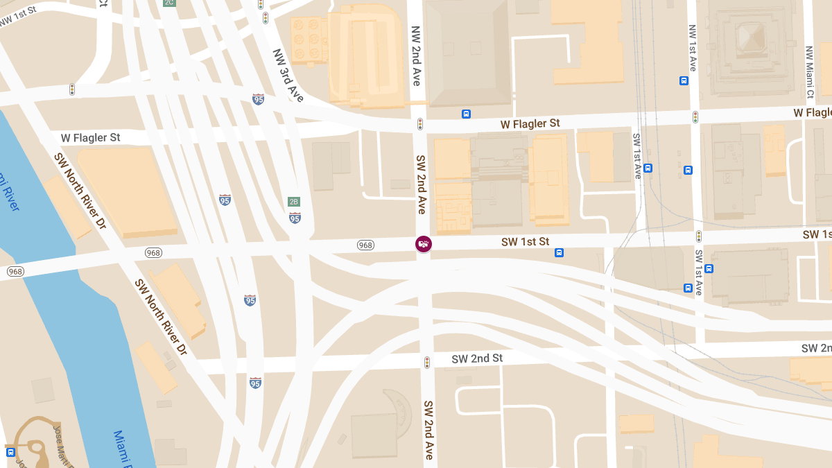 Person Injured in Crash at SW 2nd Ave & SW 1st St
