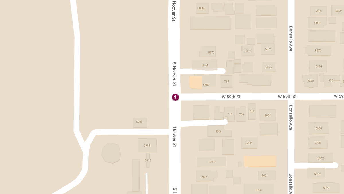 Person Injured in Hit-and-Run at S Hoover St & W 59th St