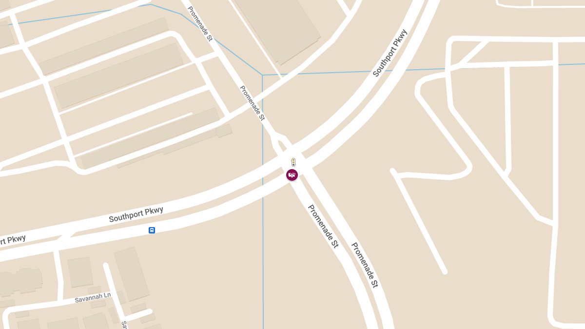 Person Injured in Two-Car Crash Involving Toyota Camry and Volkswagen at Southport Pkwy & Promenade St