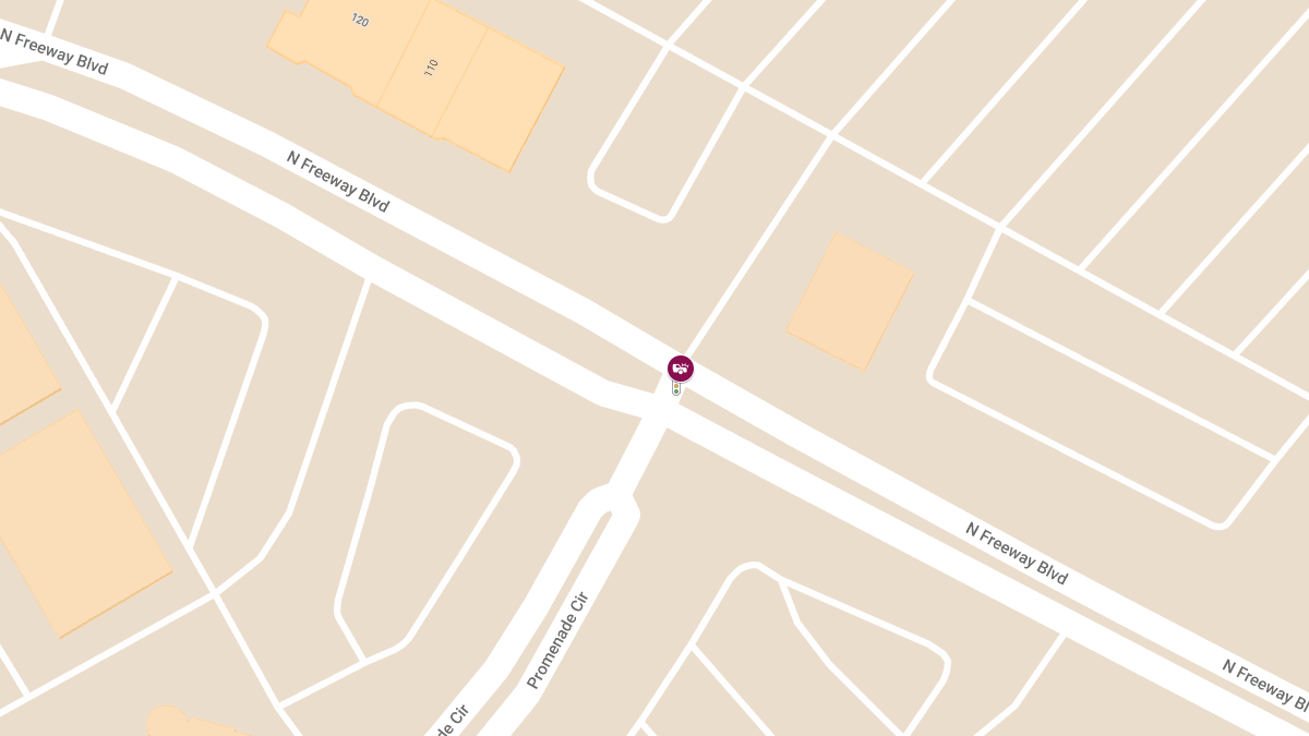 Person Injured in Two-Car Crash at N Freeway Blvd & Promenade Cir