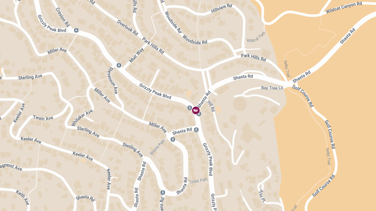 Person Injured in Vehicle Accident at Grizzly Peak Blvd & Shasta Rd