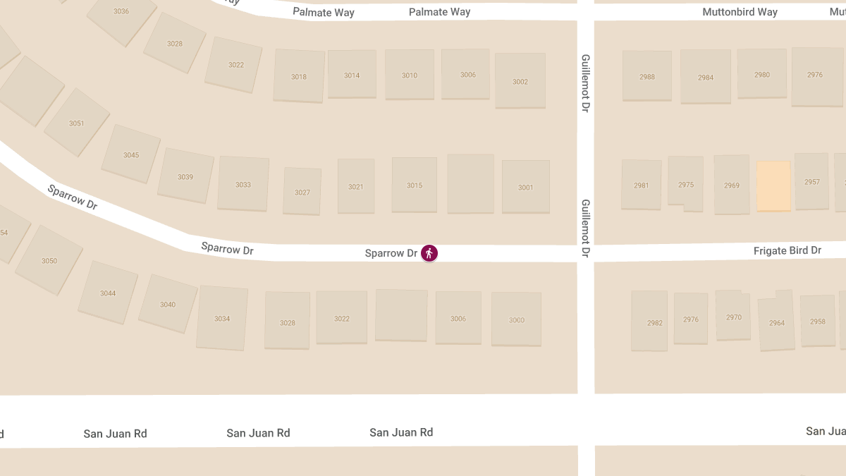 Person Struck by Car With Injuries at 3001 Sparrow Dr