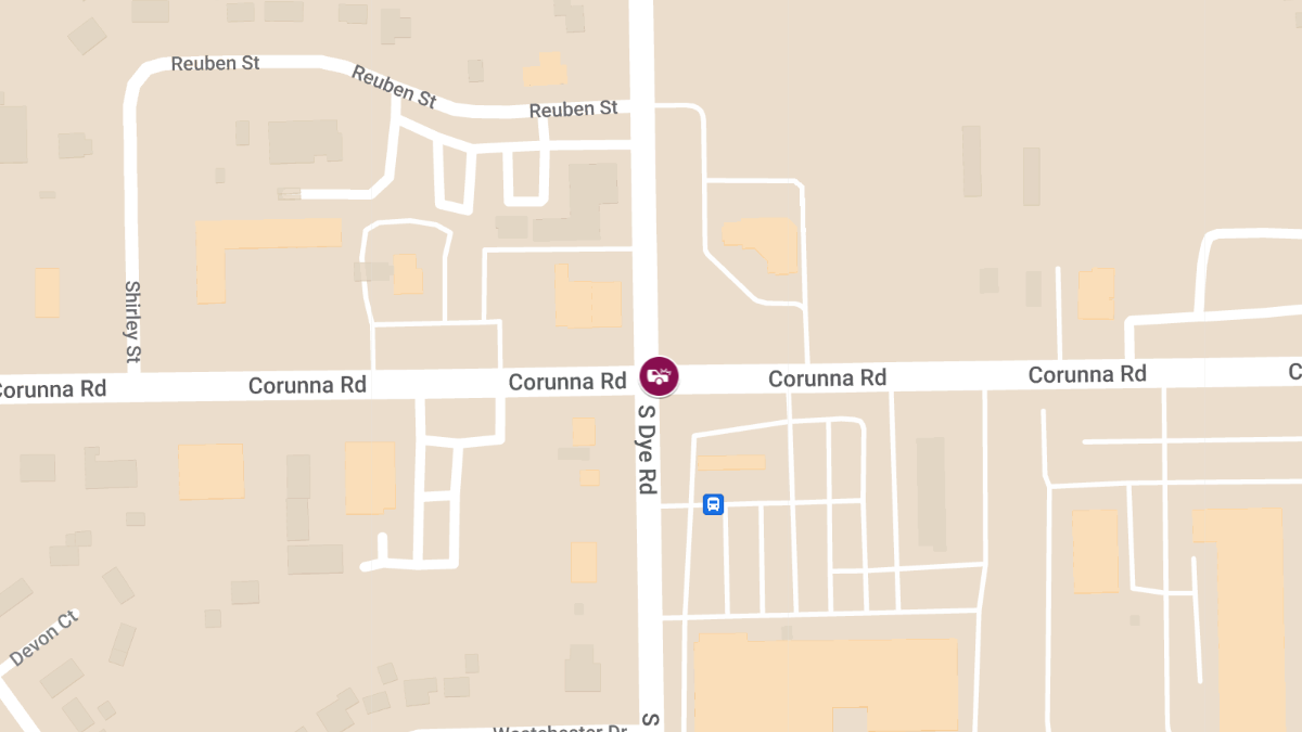 Personal Injury Accident at S Dye Rd & Corunna Rd