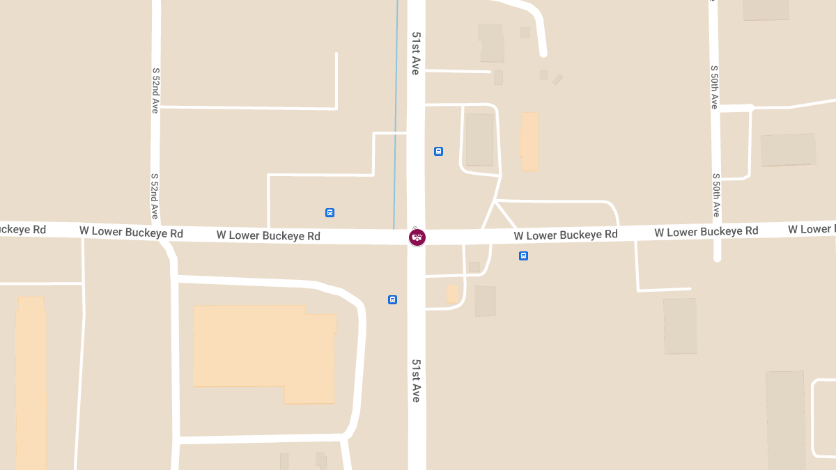 Pickup Truck Crash with Injuries at S 51st Ave & W Lower Buckeye Rd
