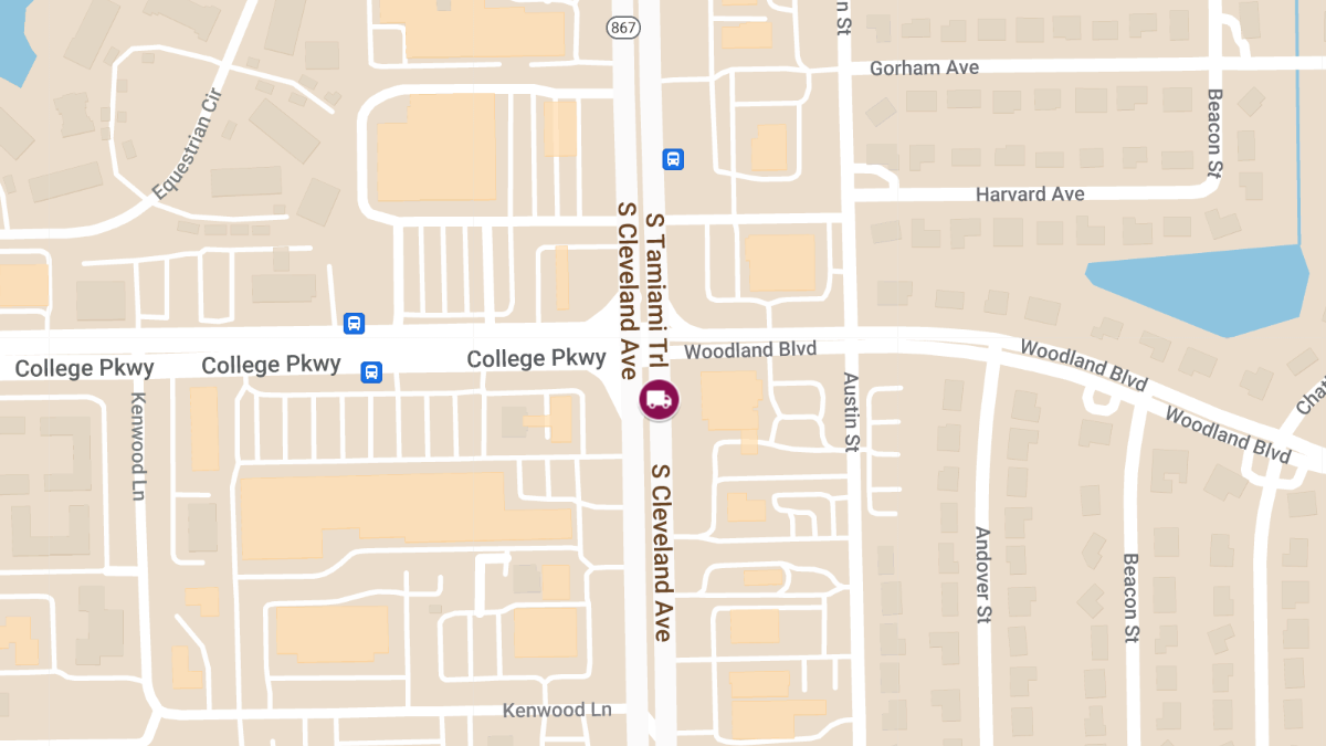 Pickup Truck Overturns in Two-Vehicle Crash at S Cleveland Ave & College Pkwy