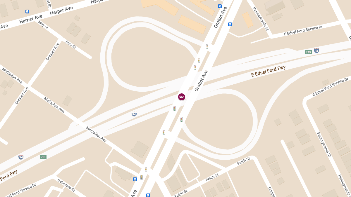 Rollover Crash With Injuries at I-94 E & Gratiot Ave