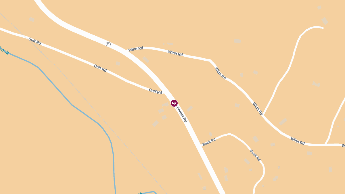 Rollover Crash on Forest Rd (Route 31), EMS Evaluating Injuries