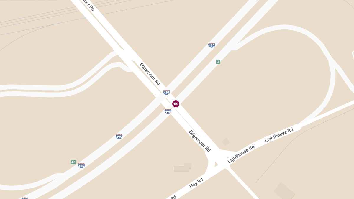 Rollover Crash on I-495 NB at Edgemoor Rd Off Ramp Injures One