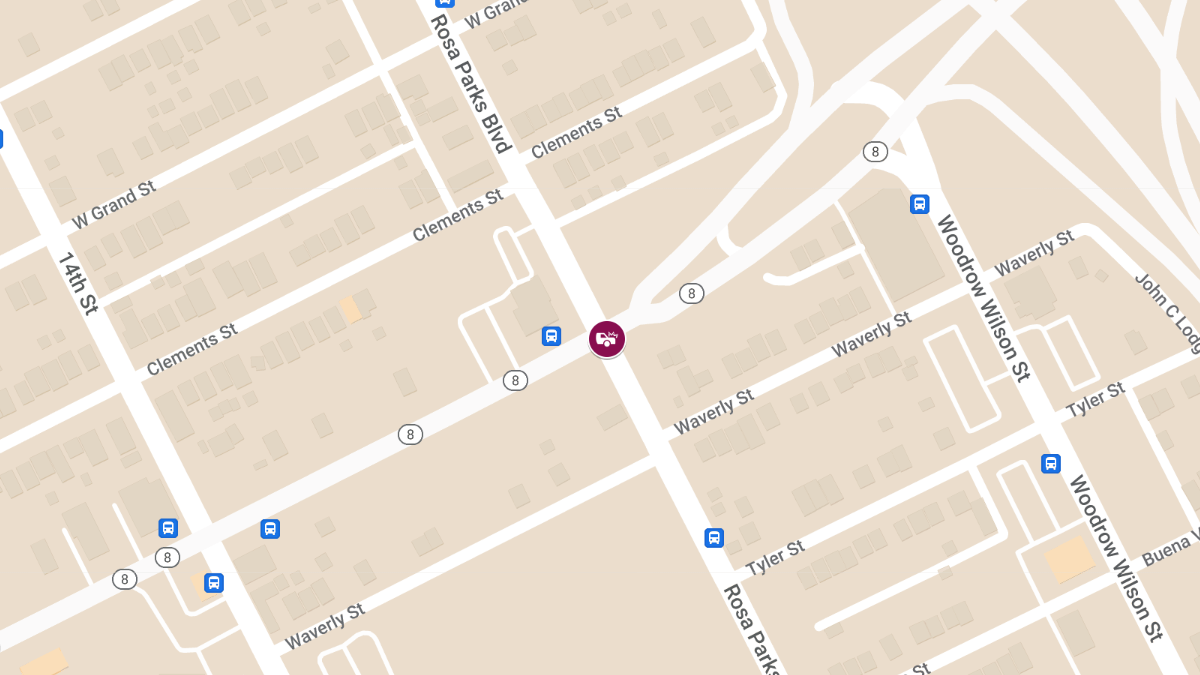 Rollover Crash with Entrapment at W Davison & Rosa Parks Blvd