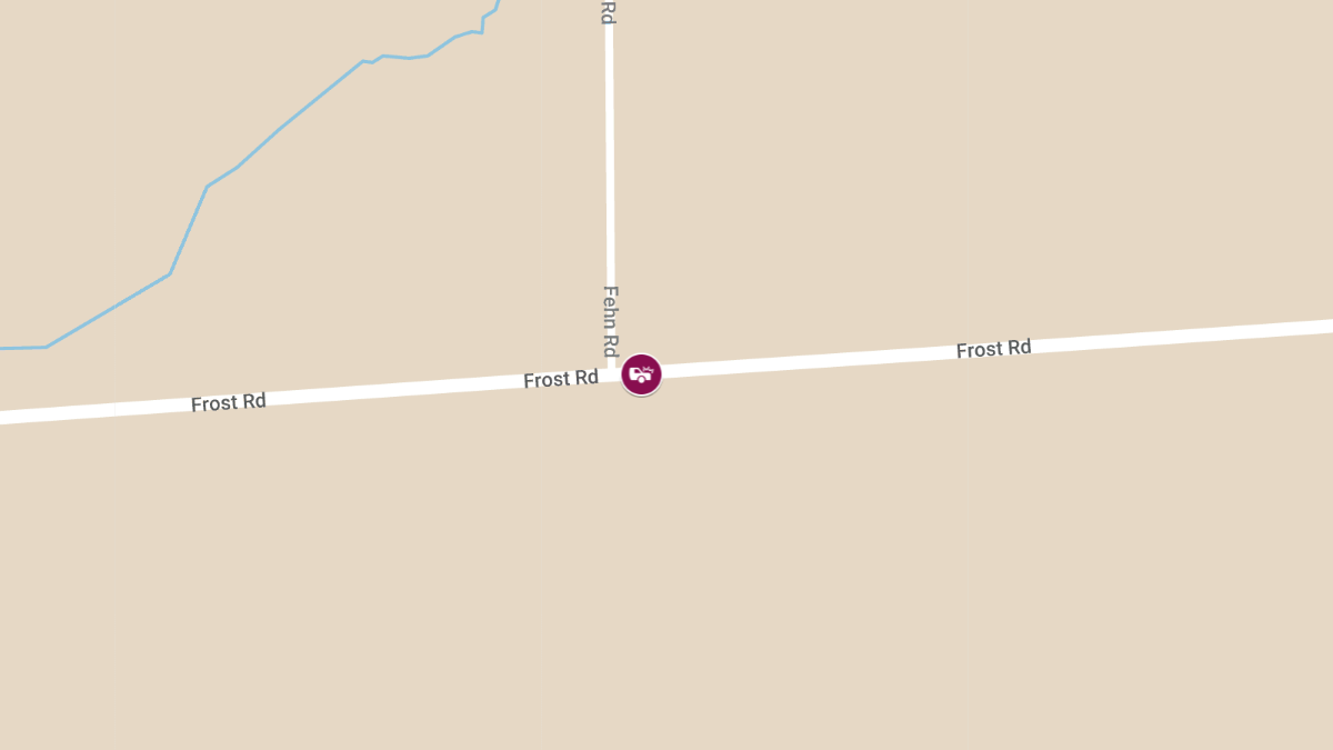 Rollover Crash with Injuries at Fehn Rd & Frost Rd