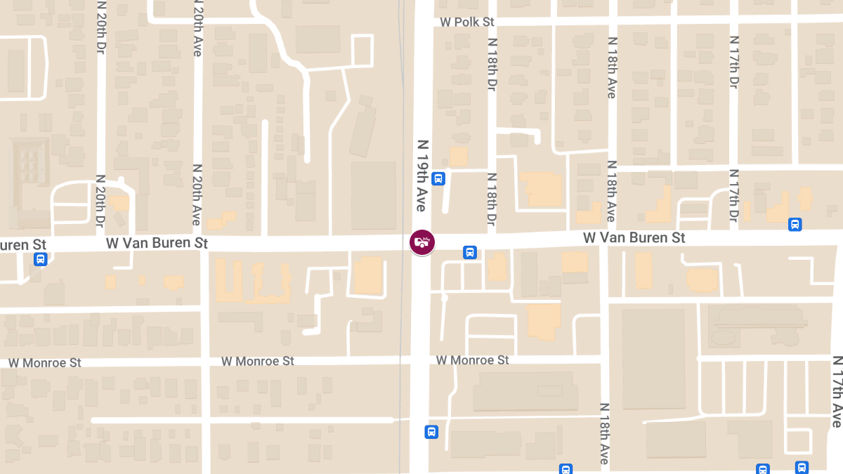 Rollover Crash with Injuries at N 19th Ave & W Van Buren St