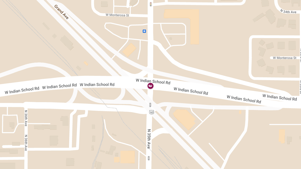 Rollover Crash with Injuries at N 35th Ave & W Indian School Rd