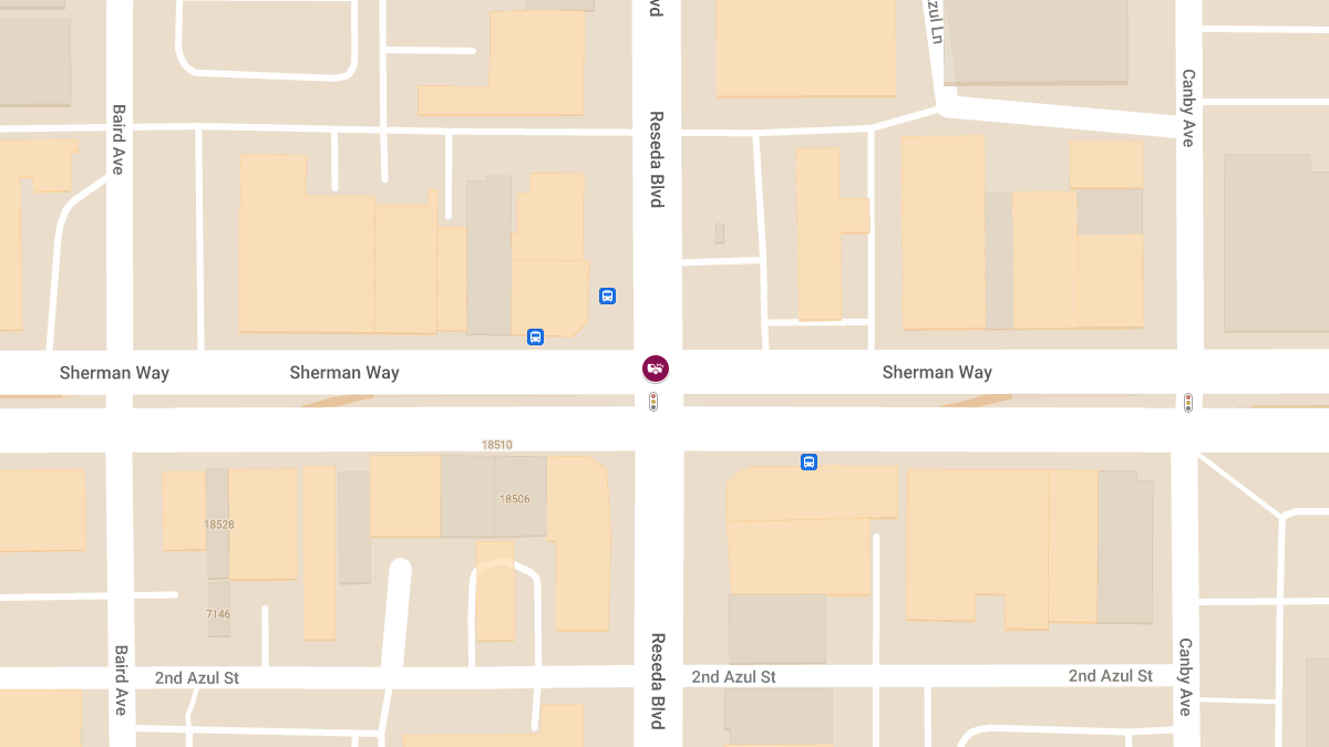 SUV Crash with Injuries at Sherman Way & Reseda Blvd