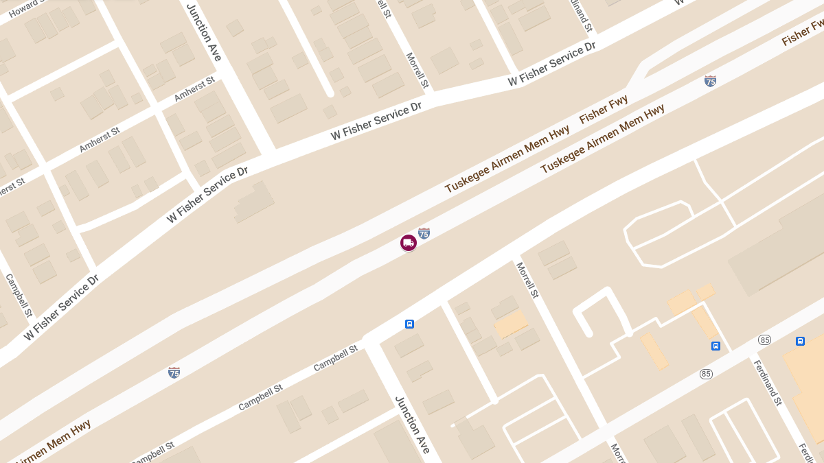 Semi-Truck and Sedan Collide on I-75 at Junction St, Injuries Reported