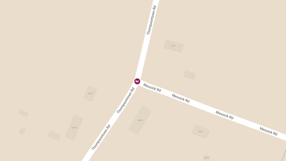 Serious Crash with Entrapment at Thompsontown Rd & Messick Rd