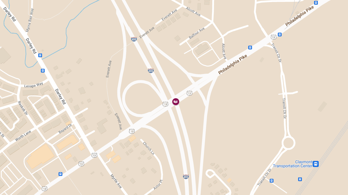 Serious Crash with Injuries at Philadelphia Pike and I-495 NB Light