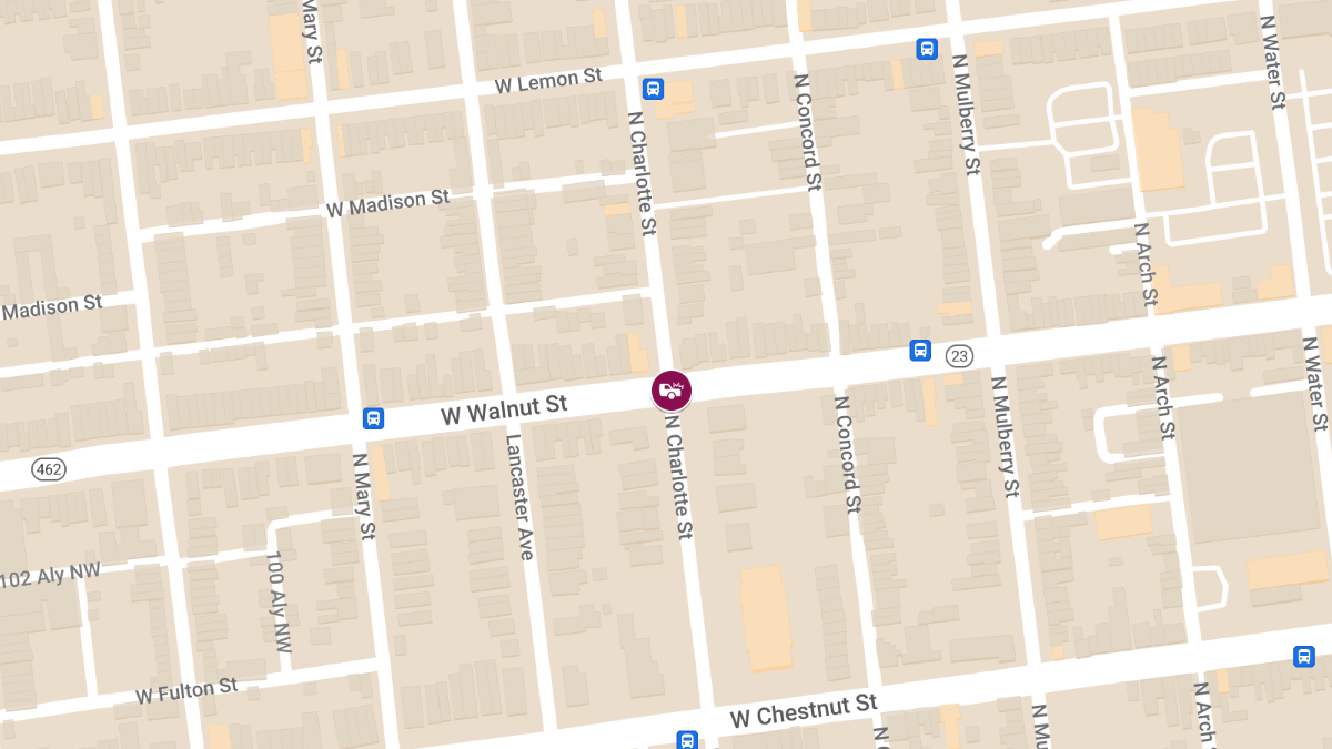 Serious Vehicle Accident with Injuries at W Walnut St & N Charlotte St