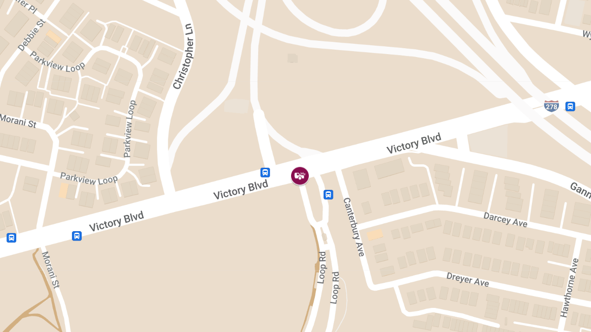 Seven Injured in Box Truck and School Bus Collision at Loop Rd & Victory Blvd