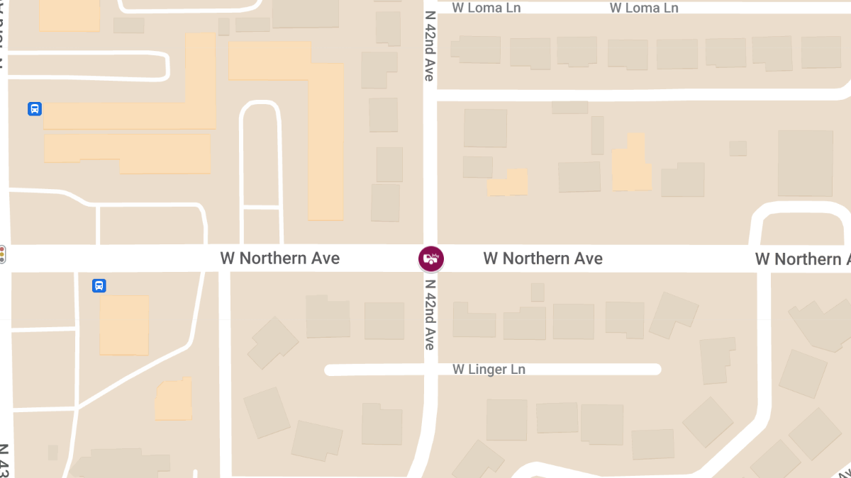 Three-Car Crash with Injuries at N 42nd Ave & W Northern Ave