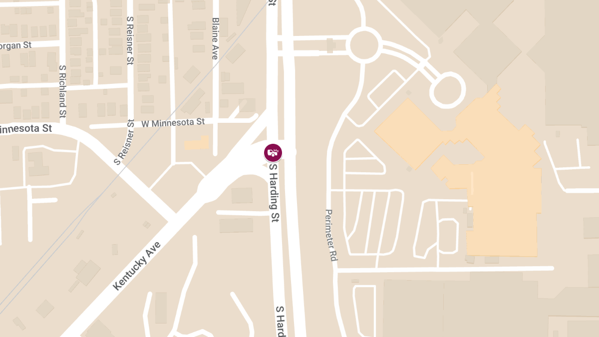 Three-Car Crash with Injuries at S Harding St & Kentucky Ave