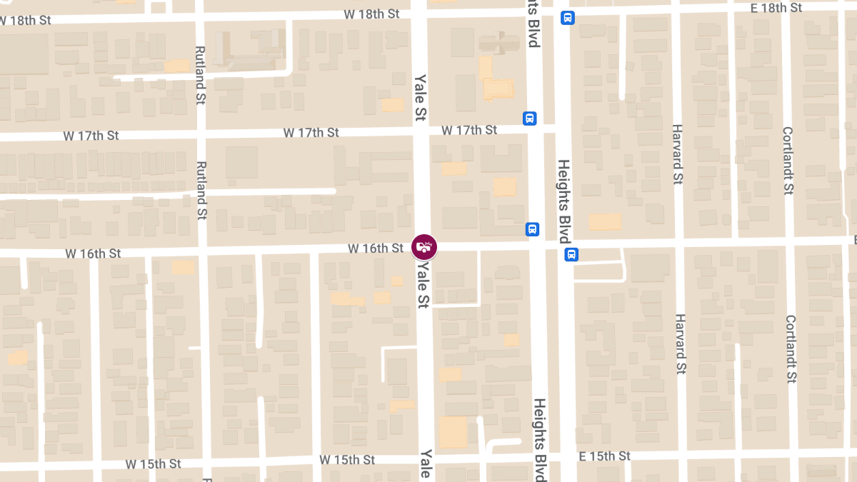 Three-Car Crash with Injuries at W 16th St & Yale St