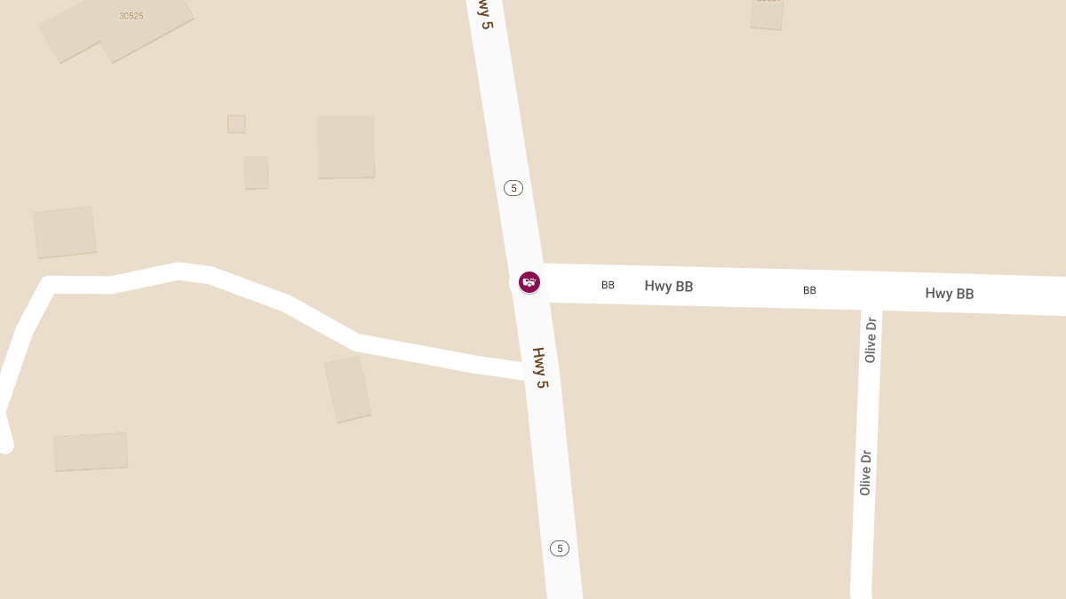 Three Injured in Collision at Hwy 5 and Hwy BB