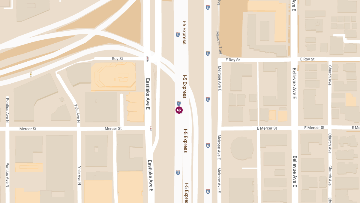 Three Injured in Multi-Car Crash on I-5 Near Mercer St