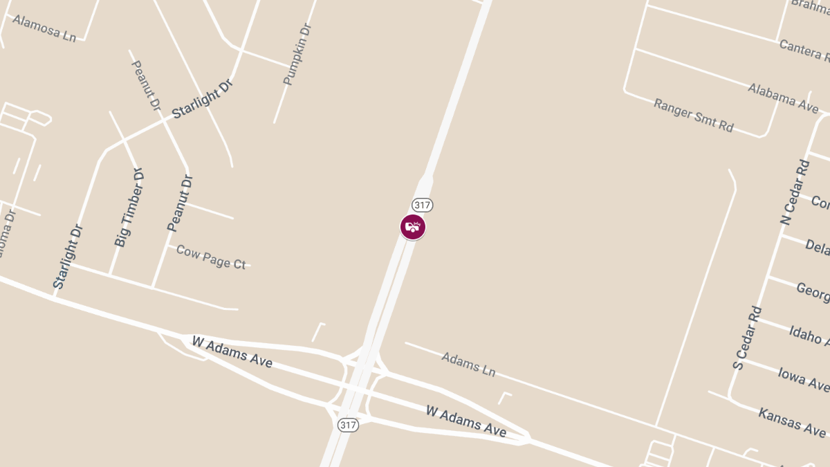 Three Injured in Rear-End Crash on State Highway 317