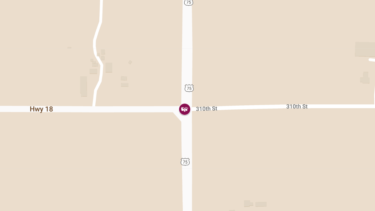Three Injured in Two-Vehicle Collision at Highways 75 and 18