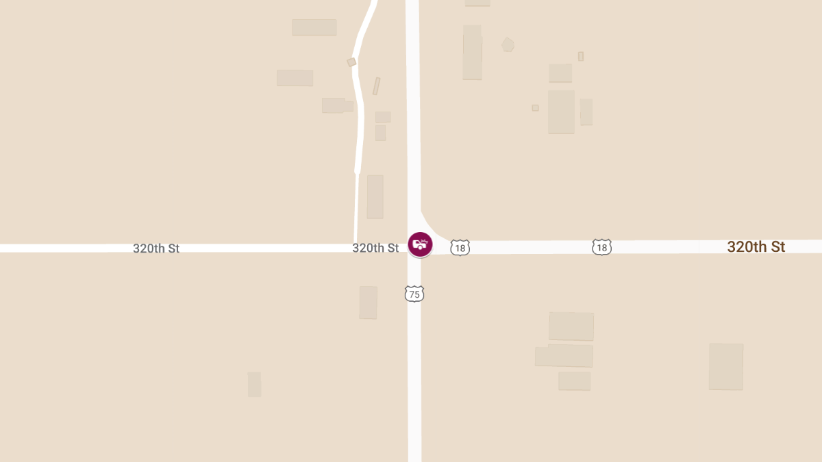 Three Injured in Two-Vehicle Crash at US Hwy 75 & 18