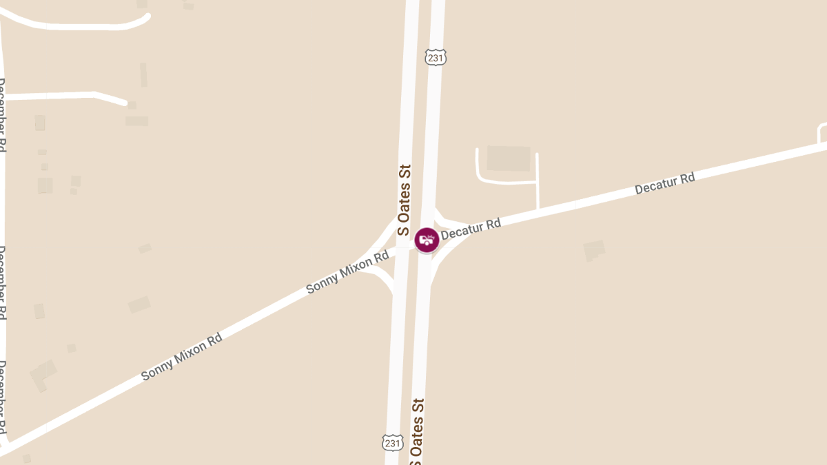Three Injured in Two-Vehicle Crash on Hwy 231 & Decatur Rd