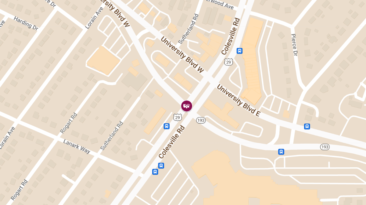 Three-Vehicle Crash with Entrapment at Colesville Rd & University Blvd