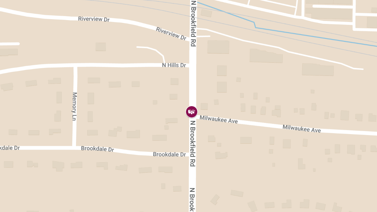 Three-Vehicle Crash with Injuries on N Brookfield Rd