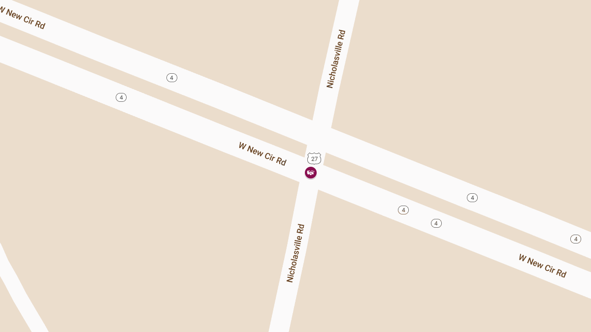 Three-Vehicle Injury Crash on Nicholasville Rd at New Circle Rd
