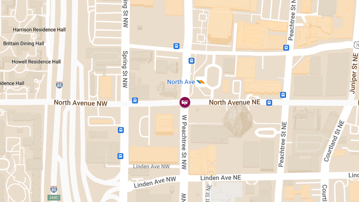Traffic Accident with Injuries at W Peachtree St NW & North Ave NW