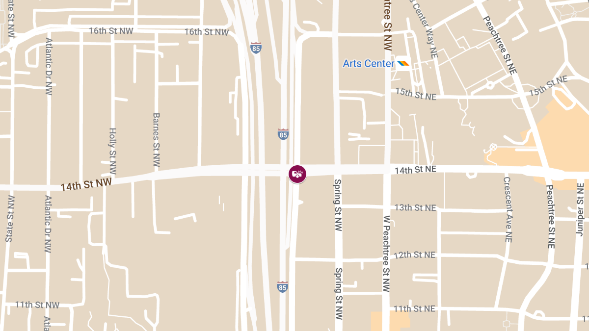 Traffic Accident with Injuries at Williams St NW & 14th St NW
