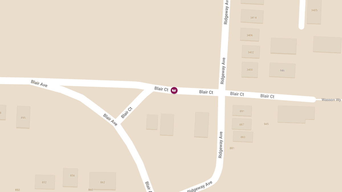Traffic Collision With Injuries at 921 Blair Ct