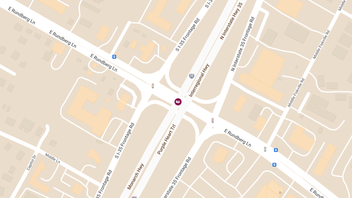 Traffic Collision With Injuries at N IH 35 SVRD NB and E Rundberg Ln