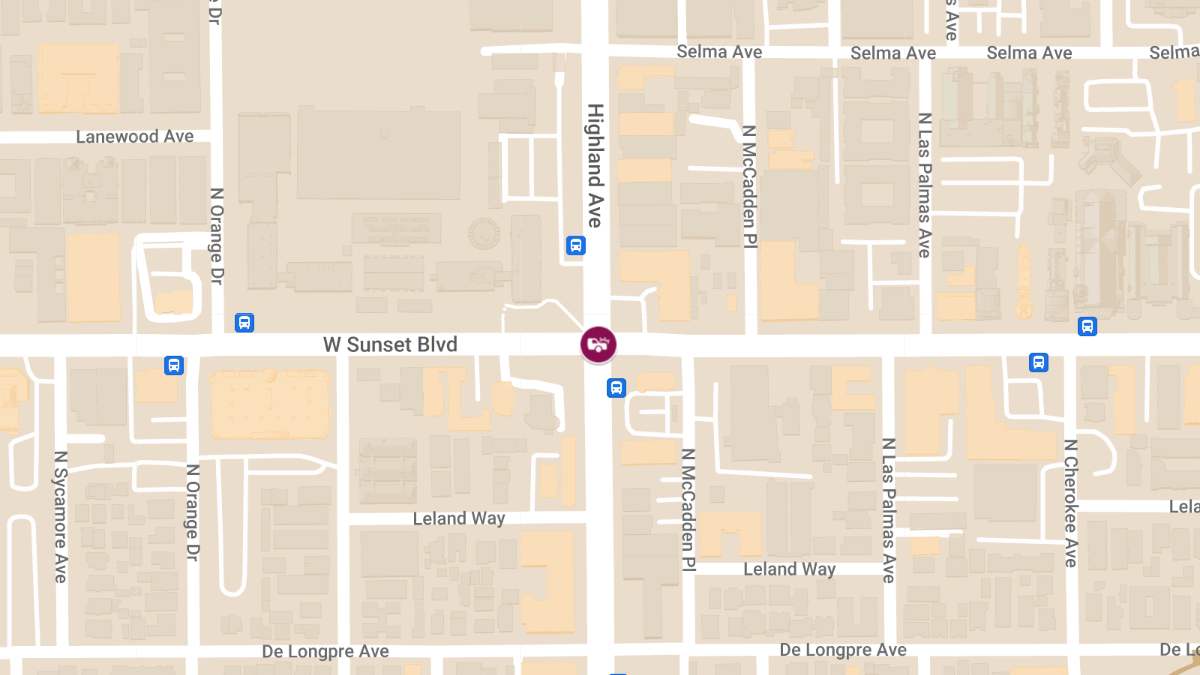 Traffic Collision With Injuries at W Sunset Blvd & N Highland Ave