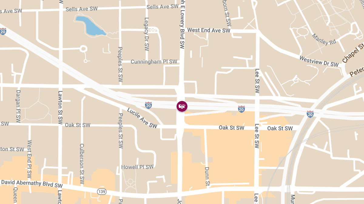 Traffic Collision at I-20 E & Joseph E Lowery Blvd SW Causes Injuries