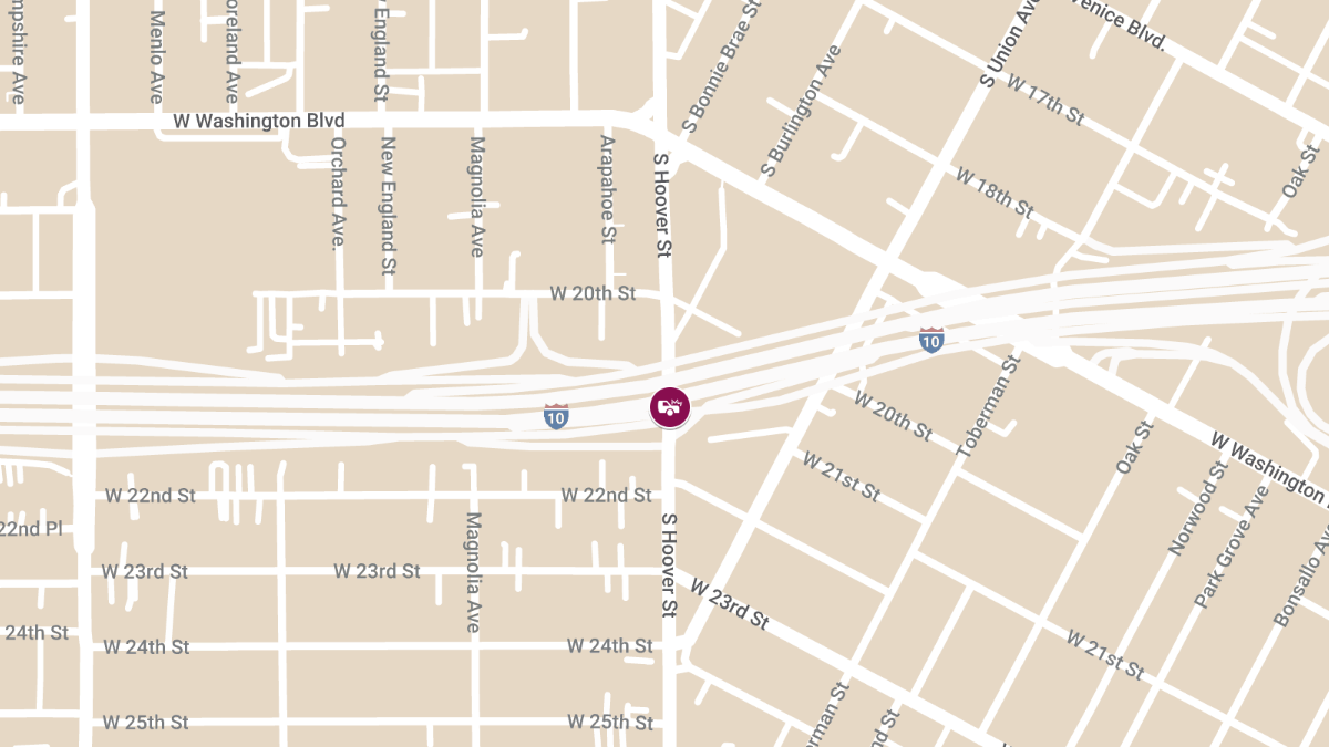 Injury Crash at S Hoover St & W Washington Blvd in University Park
