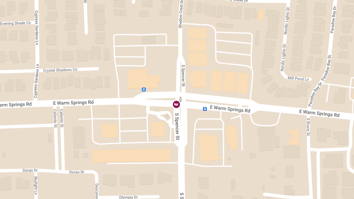 Traffic Collision at Spencer St & E Warm Springs Rd Causes Injuries
