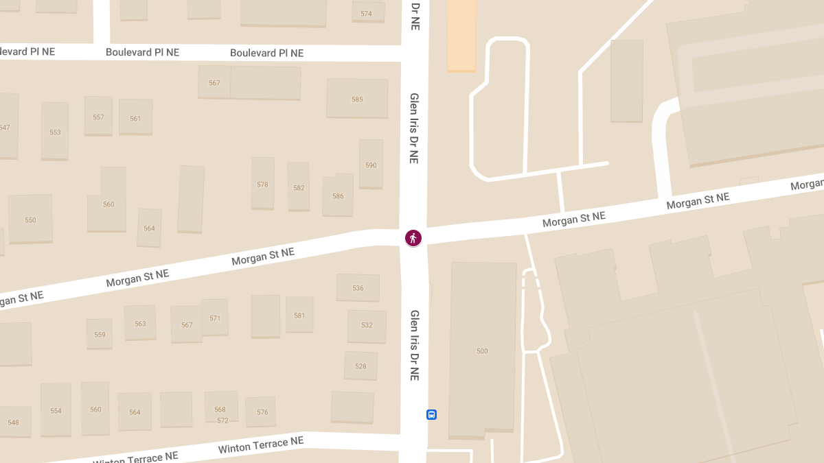 Traffic Collision with Injuries at Glen Iris Dr NE & Morgan St NE