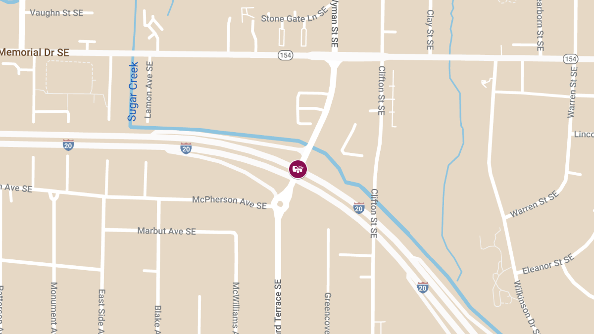 Traffic Collision with Injuries at I-20 W & Maynard Ter SE