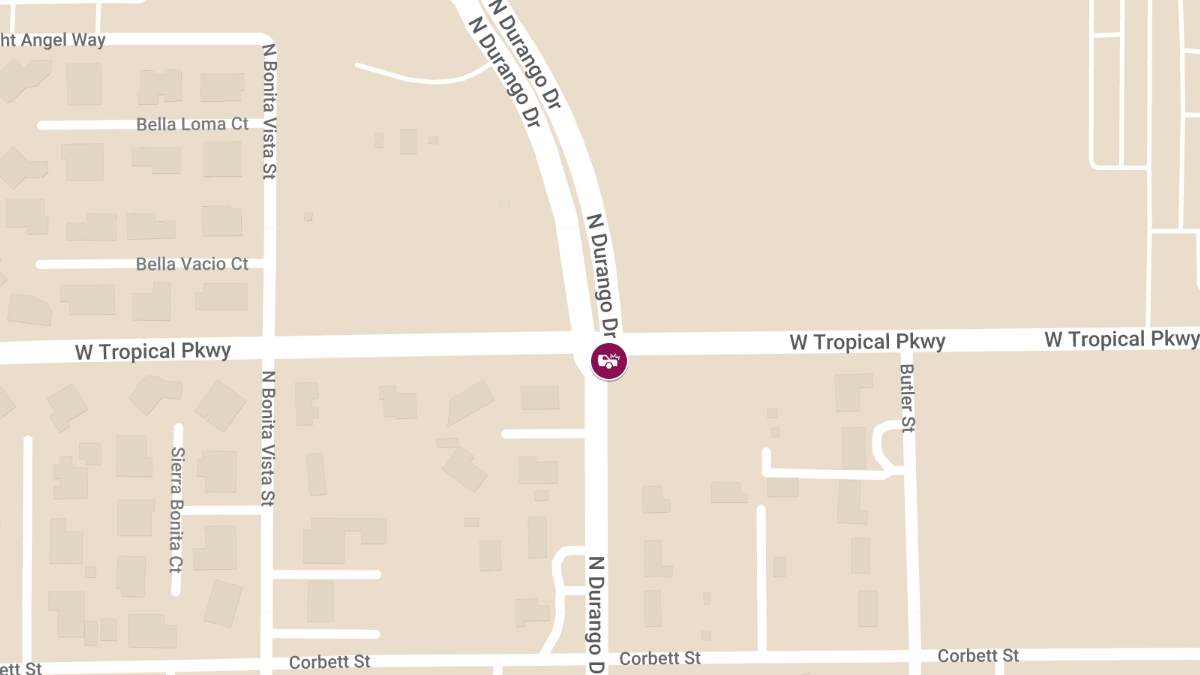 Traffic Collision with Injuries at W Tropical Pkwy & N Durango Dr